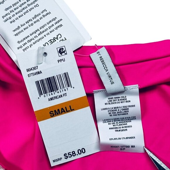 BECCA Swim Bottom‎ Pink Womens Size Small Wayfarer Embellished Hipster NWT - Picture 6 of 7